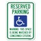 Signmission Reserved Parking Warning This Space Is Being Watched by Concerned Citizens, A-1824-22994 A-1824-22994 - alternate 1